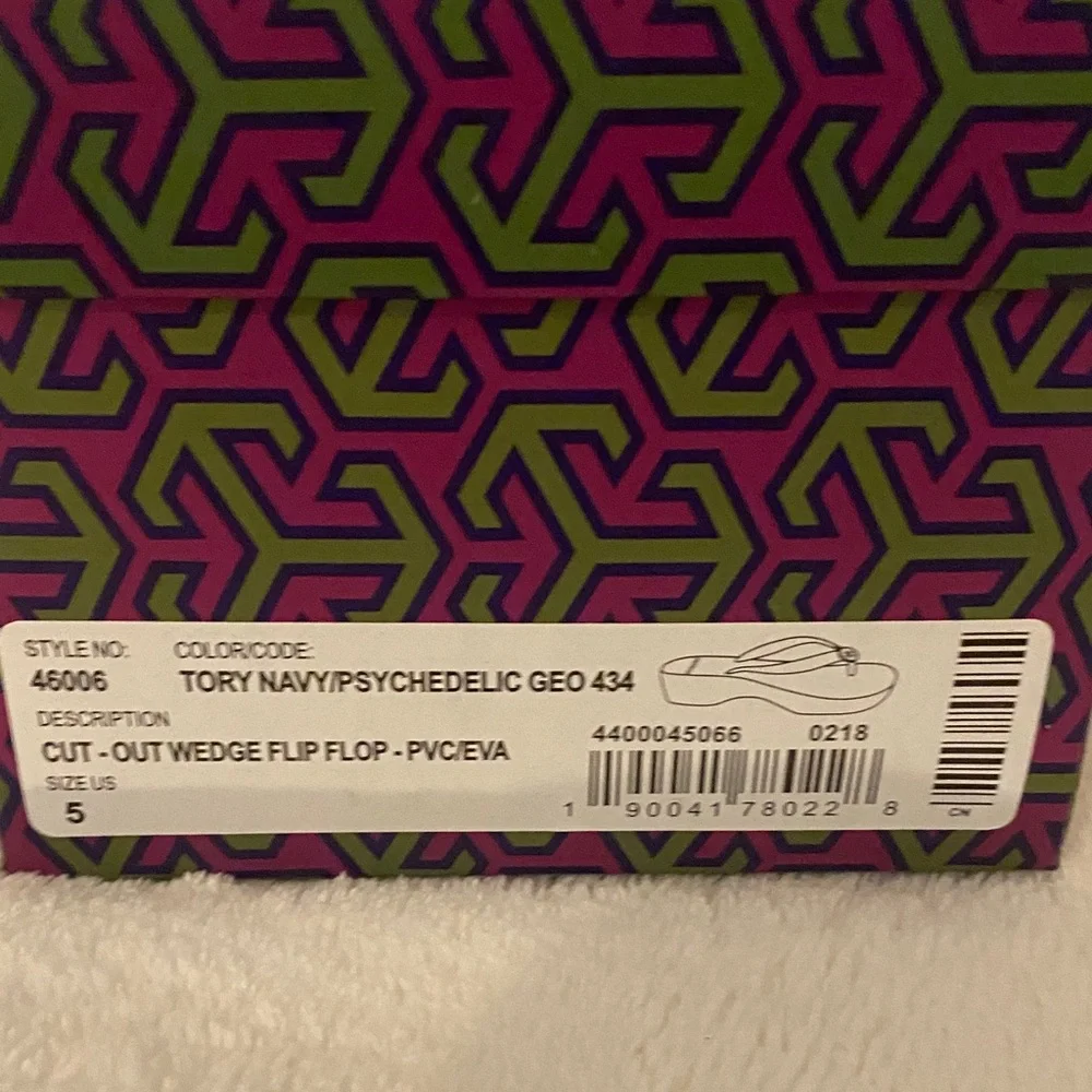 Tory Burch Mosaic Pattern Flip Flops